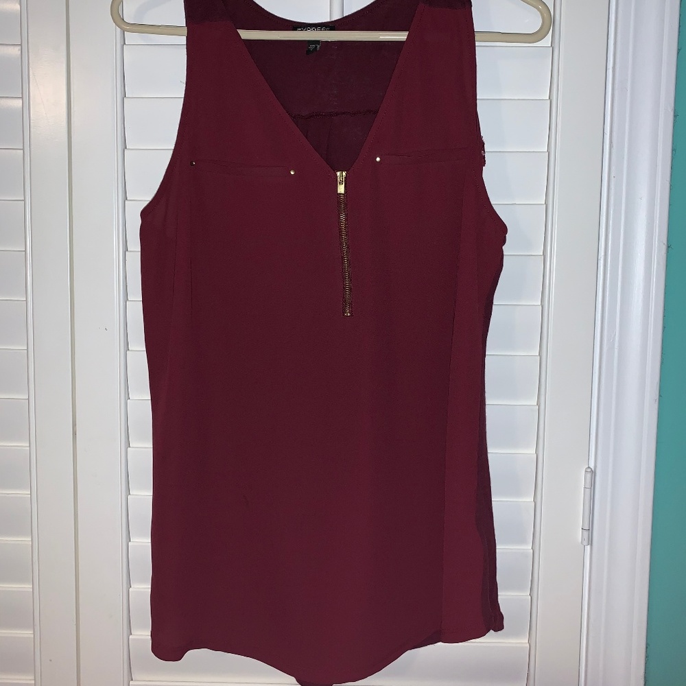 Maroon/Burgundy Express Tank Size Large